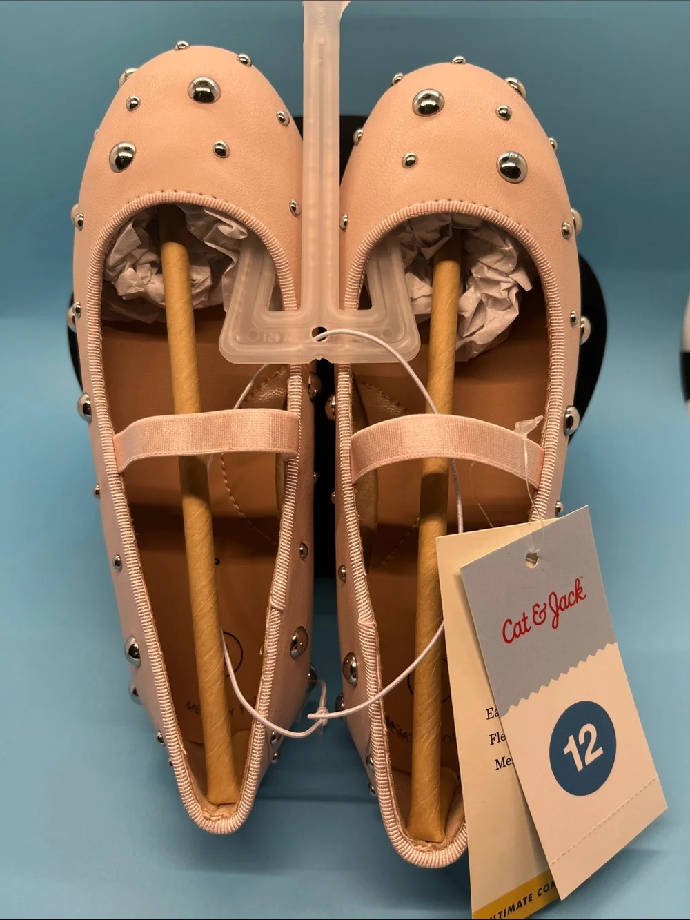 Cat & Jack Light Pink Studded Mary Jane Flats